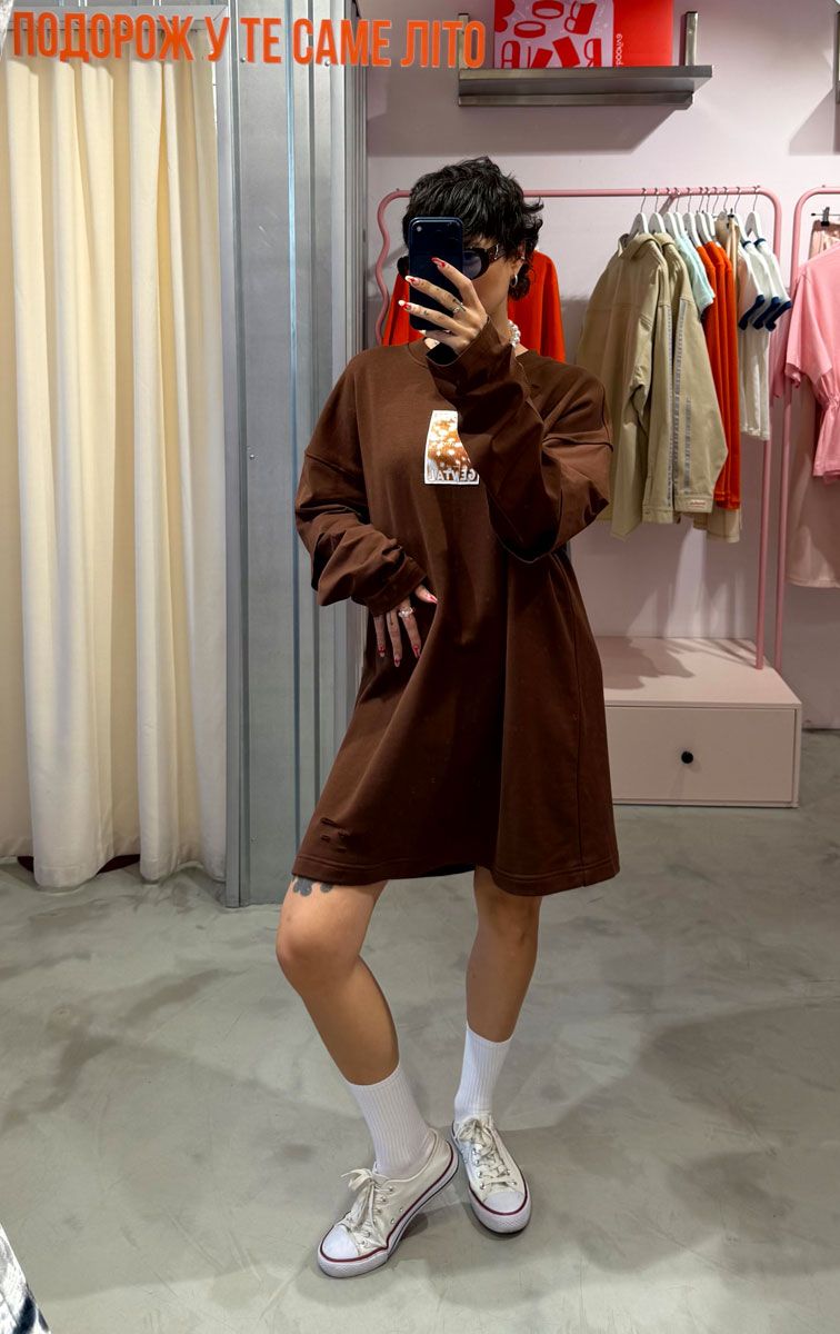 Сукня-лонгслів коричнева Sample